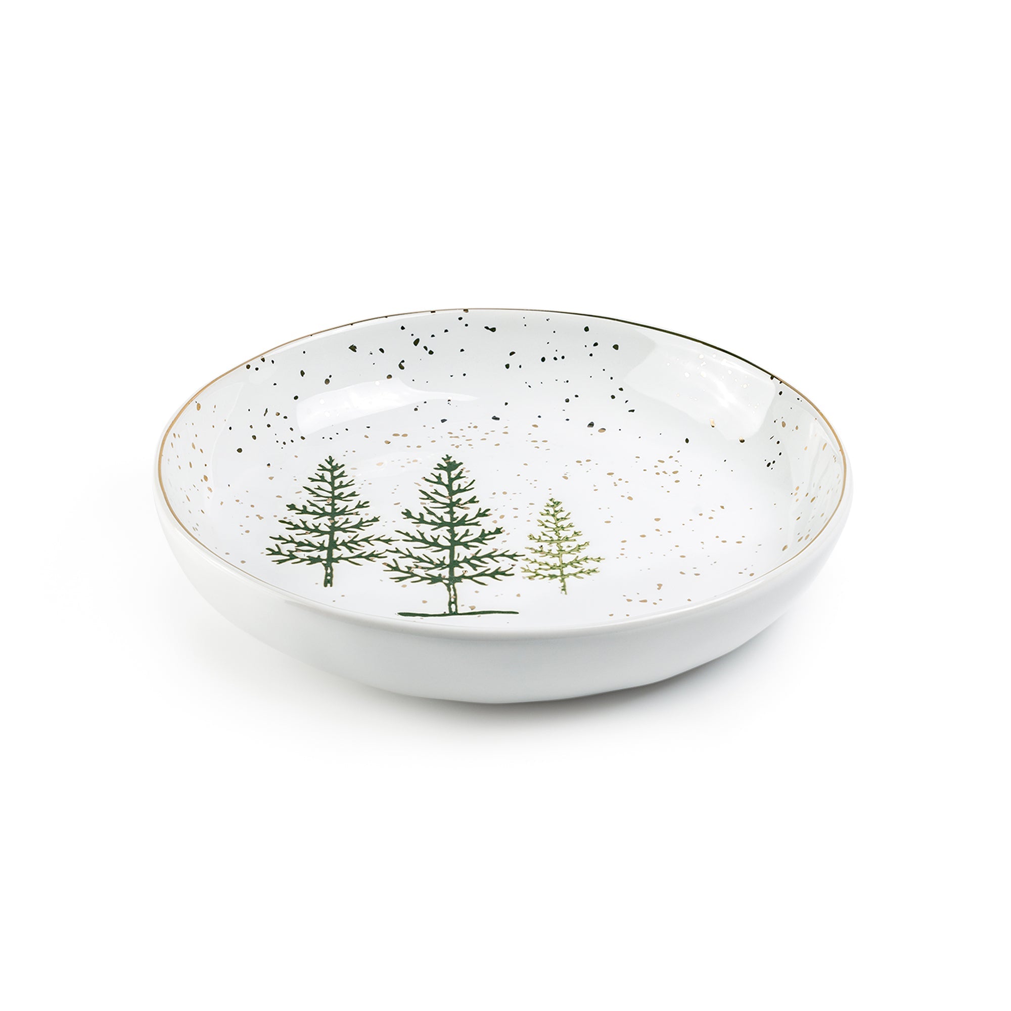 Winter Pine Trees 10" Pasta Bowl