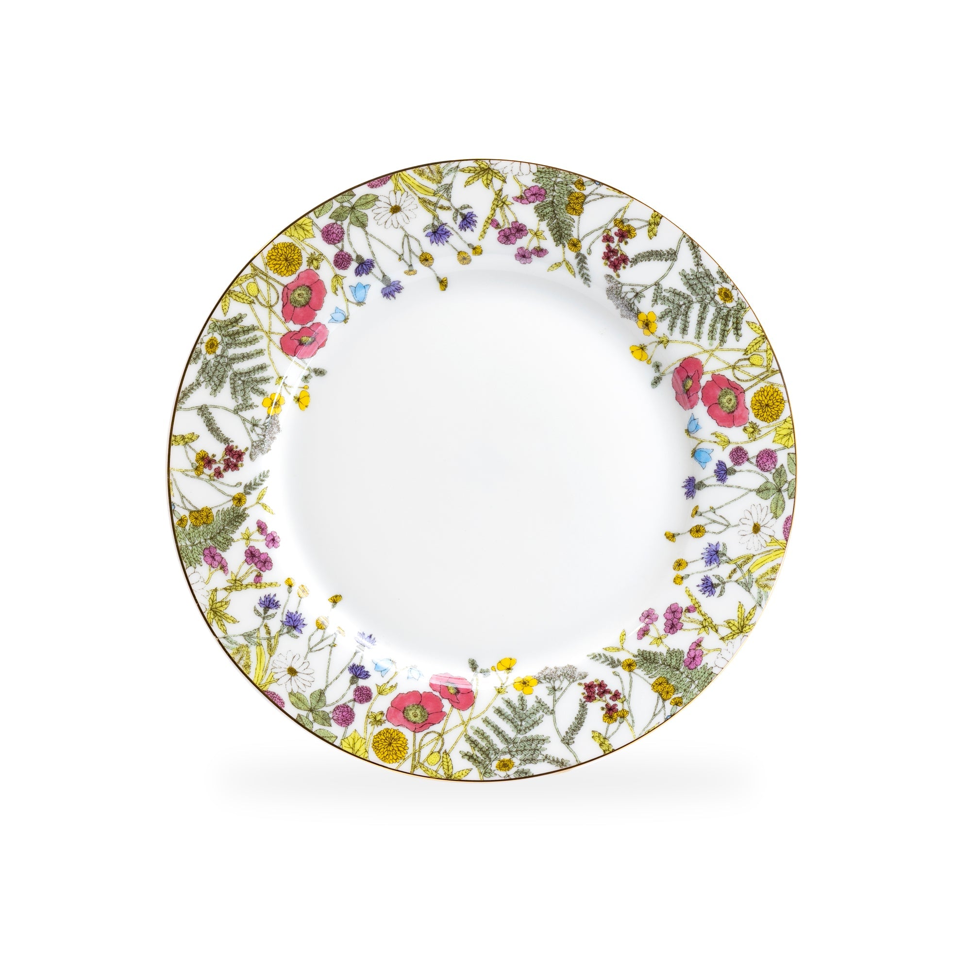Wild Flower Meadow Fine Porcelain Dessert/Dinner Plate