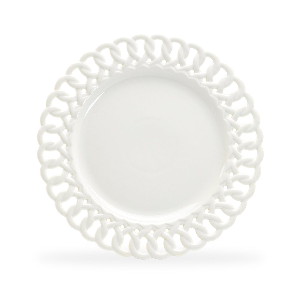 White Heirloom Fine Porcelain Dessert/Dinner Plate