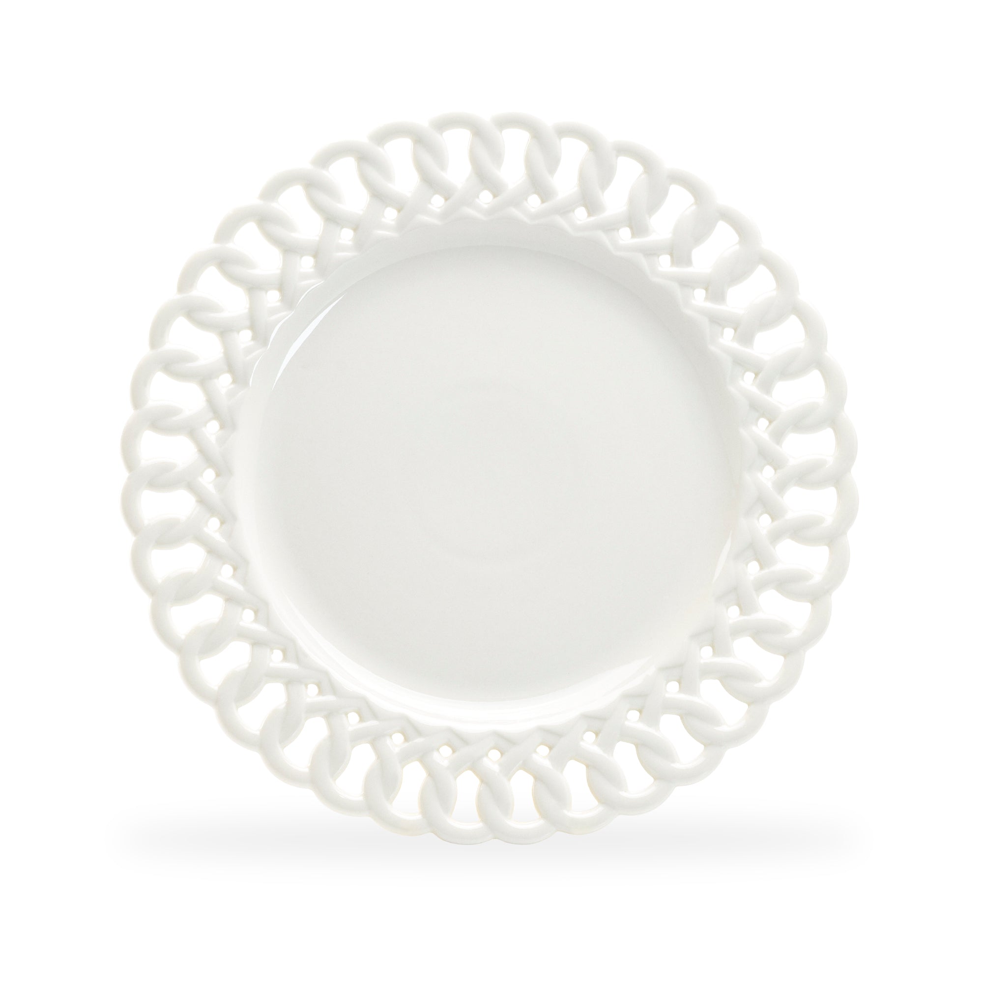 White Heirloom Fine Porcelain Dessert/Dinner Plate