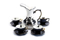 Witches Brew Pitcher + 4 Assorted Halloween Tea Cup and Saucer Sets - Ver. A