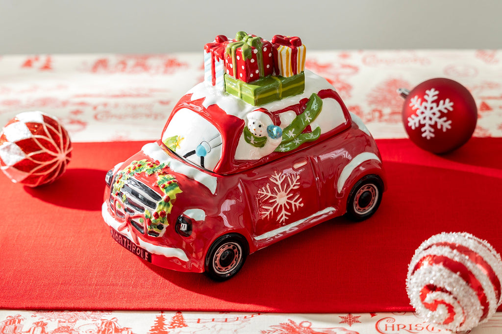 Holiday Snowman Presents Car Cookie Jar - CLEARANCE