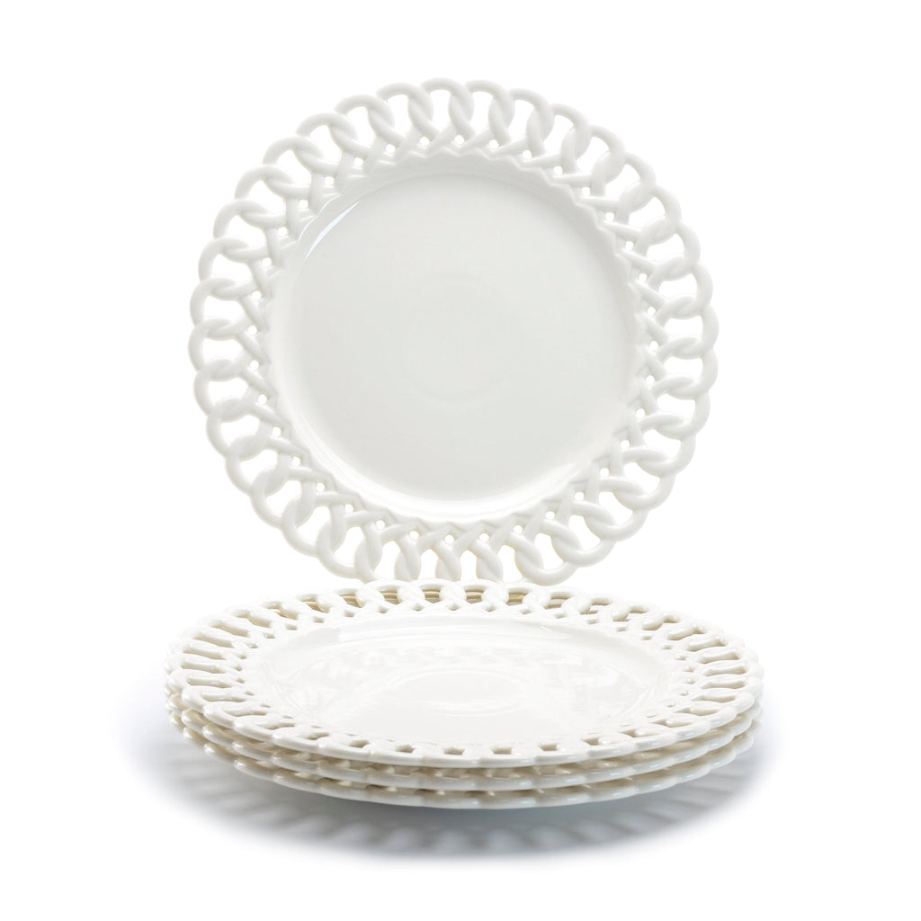 White Heirloom Fine Porcelain Dessert/Dinner Plate