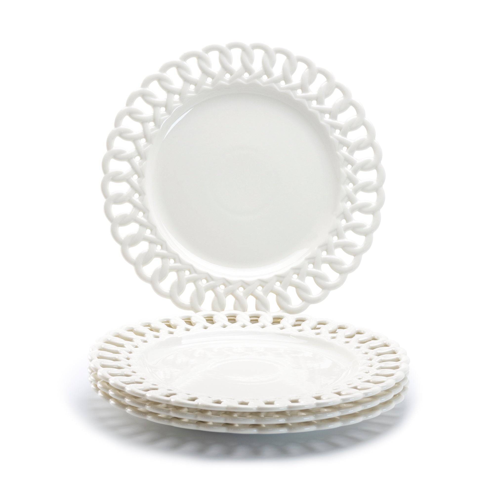 White Heirloom Fine Porcelain Dessert/Dinner Plate