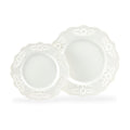 White Victorian Fine Porcelain Dessert/Dinner Plate