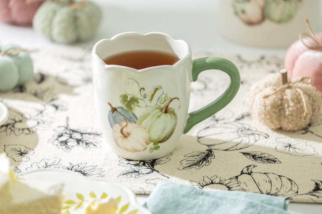 Fall Pumpkins Scallop Mug