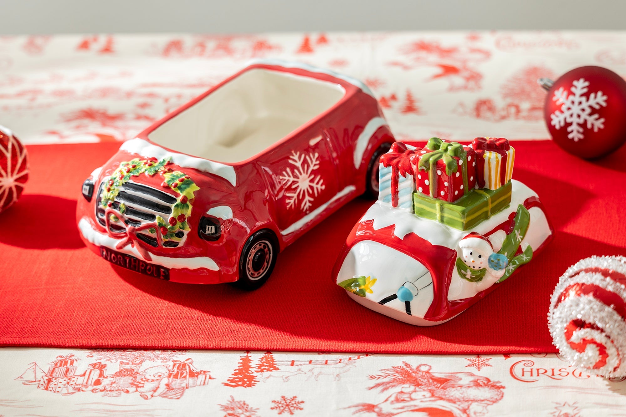 Holiday Snowman Presents Car Cookie Jar - CLEARANCE