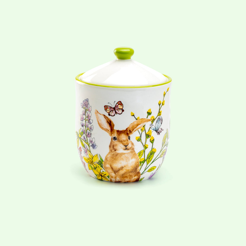 Spring Garden Bunny Canisters