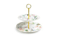 Magnolia Garden Scallop Fine Porcelain 2-Tier Server