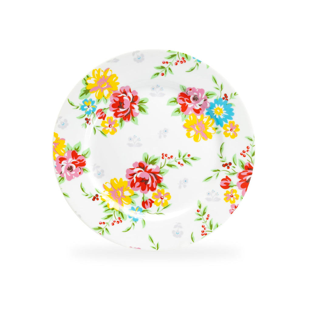 8" Assorted Shabby Rose Fine Porcelain Dessert Plate Set of 6
