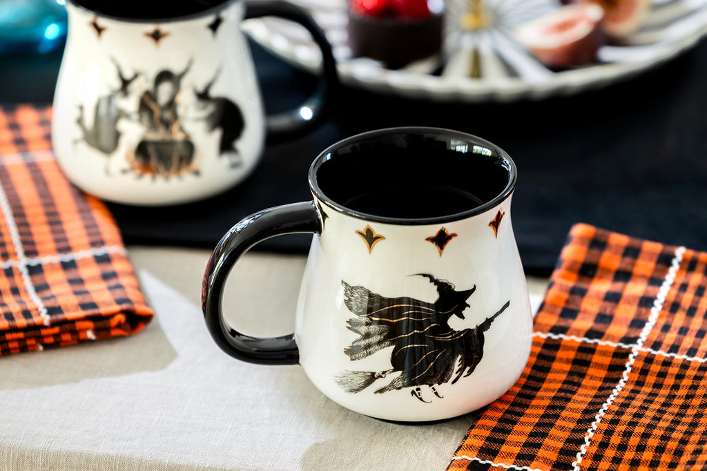 Halloween Witches Brew Mug with Flying Witch on the back - CLEARANCE