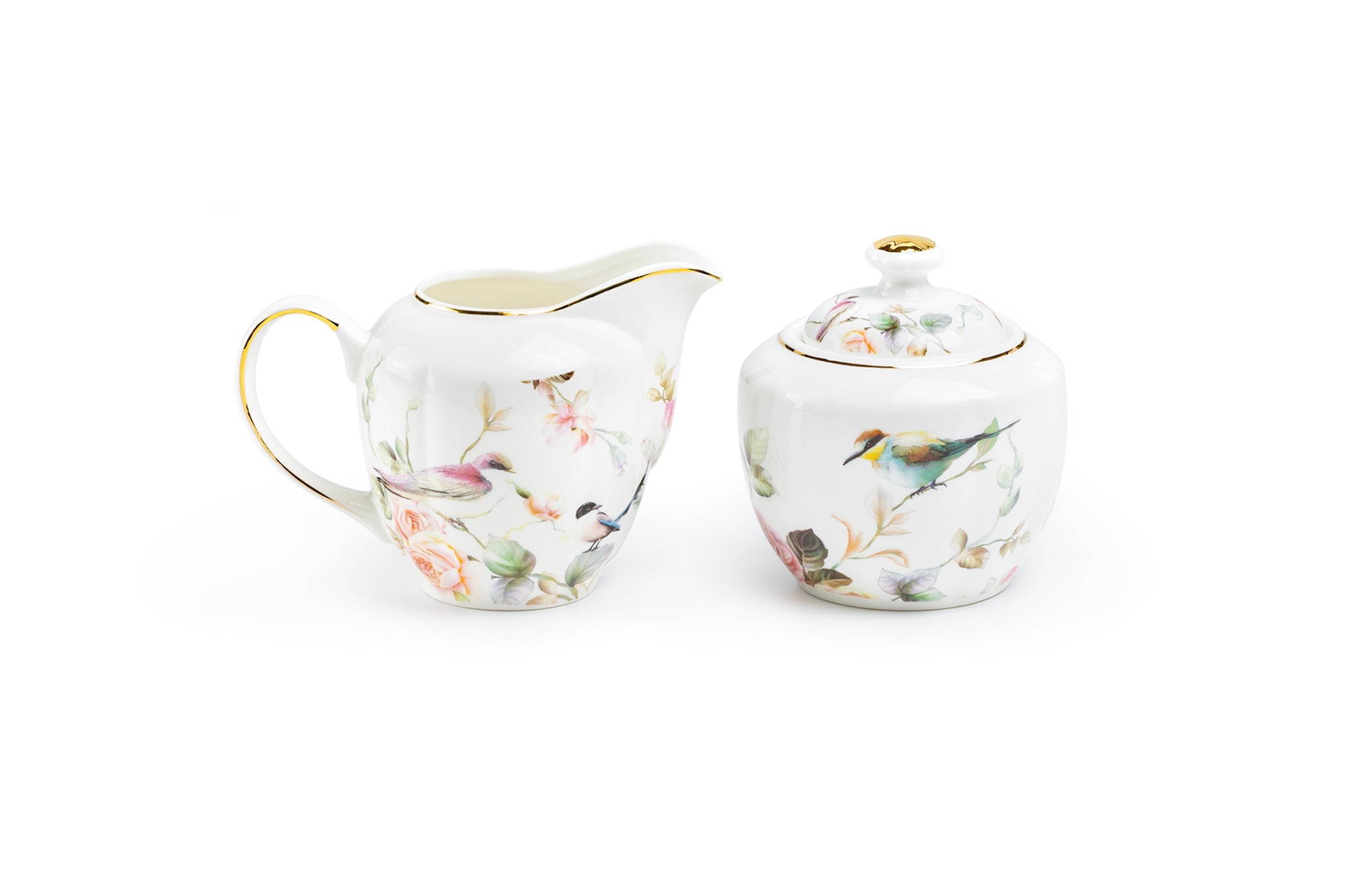 Magnolia Garden Fine Porcelain Sugar & Creamer Set