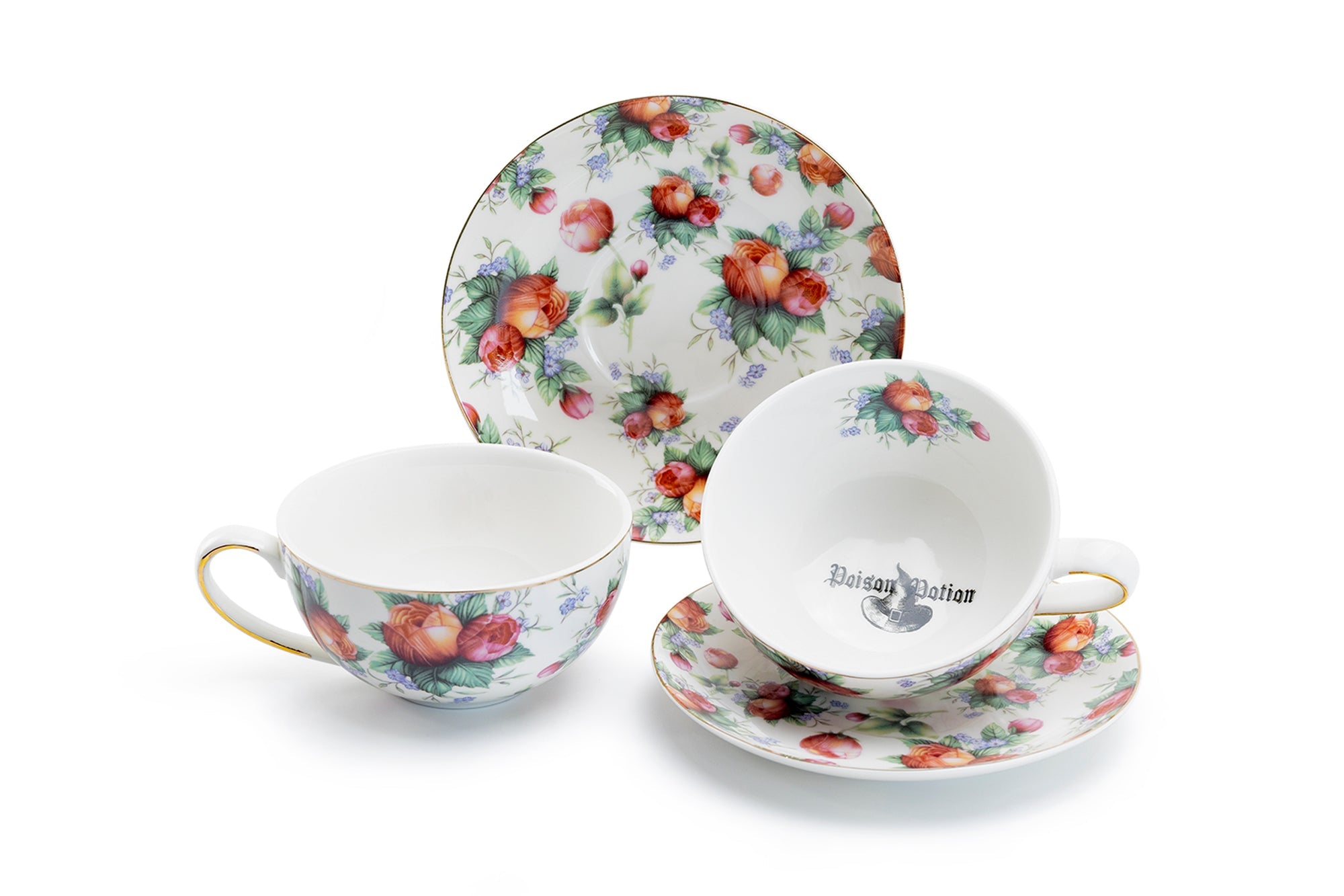 Poison Potion Floral Tea Cup and Saucer