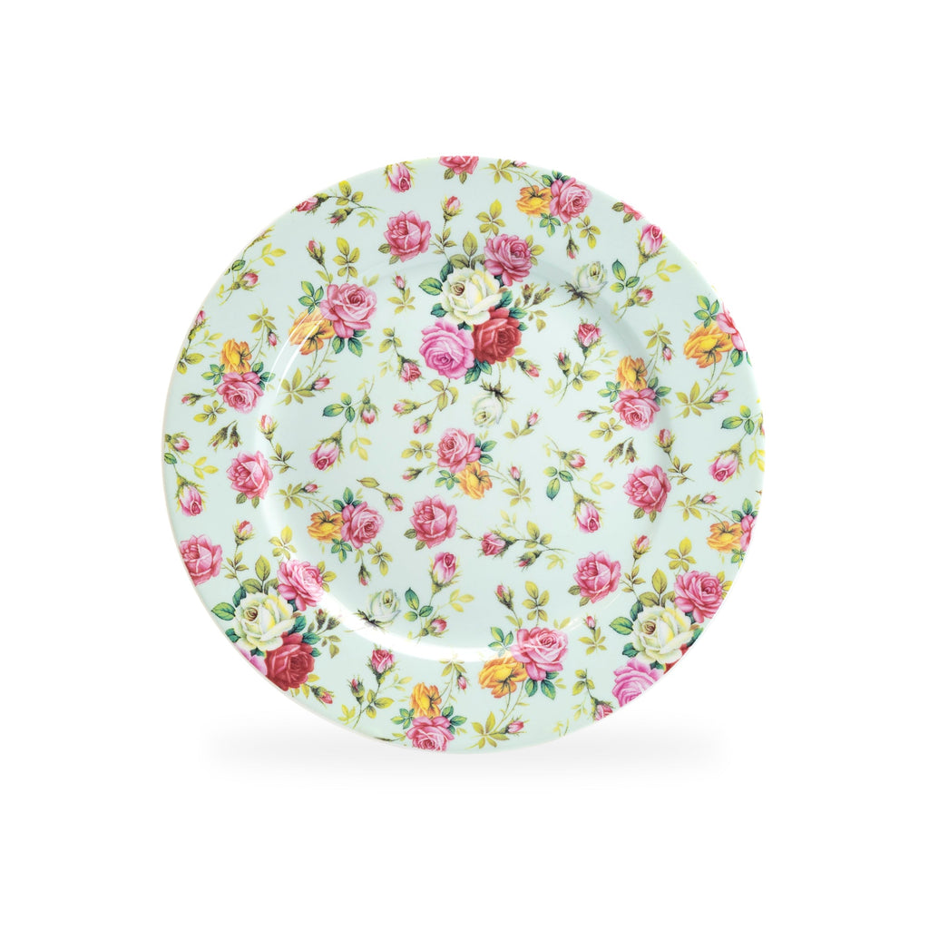 Blue Cottage Rose Chintz Fine Porcelain Dessert/Dinner Plate - New Edition