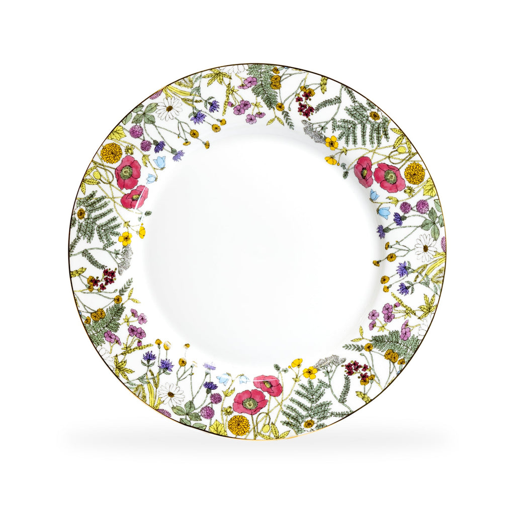 Wild Flower Meadow Fine Porcelain Dessert/Dinner Plate