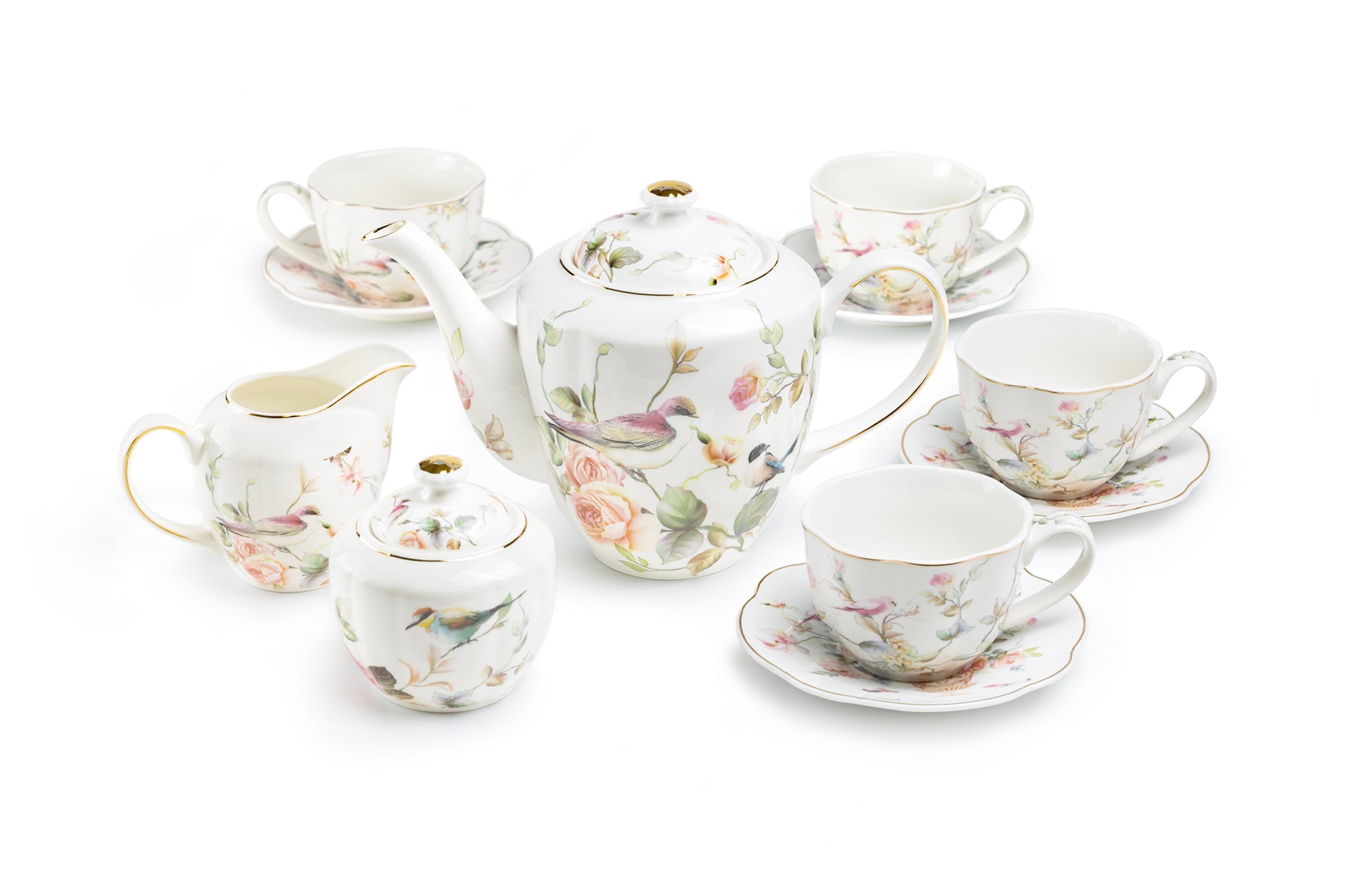Magnolia Garden Fine Porcelain Tea Set