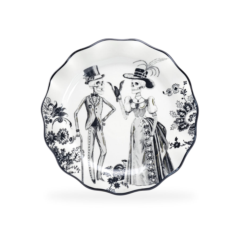 Halloween Victorian Skeletons Dessert/Dinner Plate