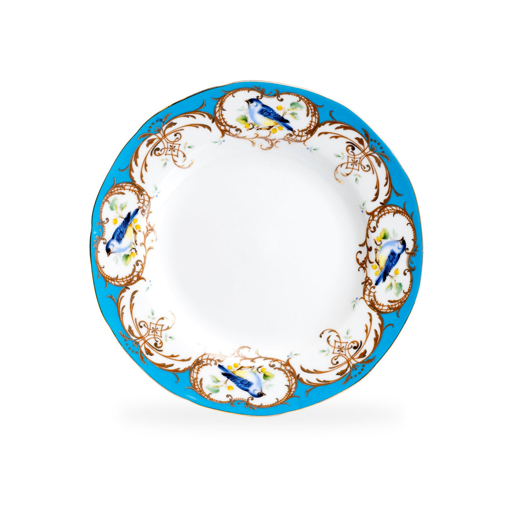 7.5" Finch Blue Fine Porcelain Dessert Plate