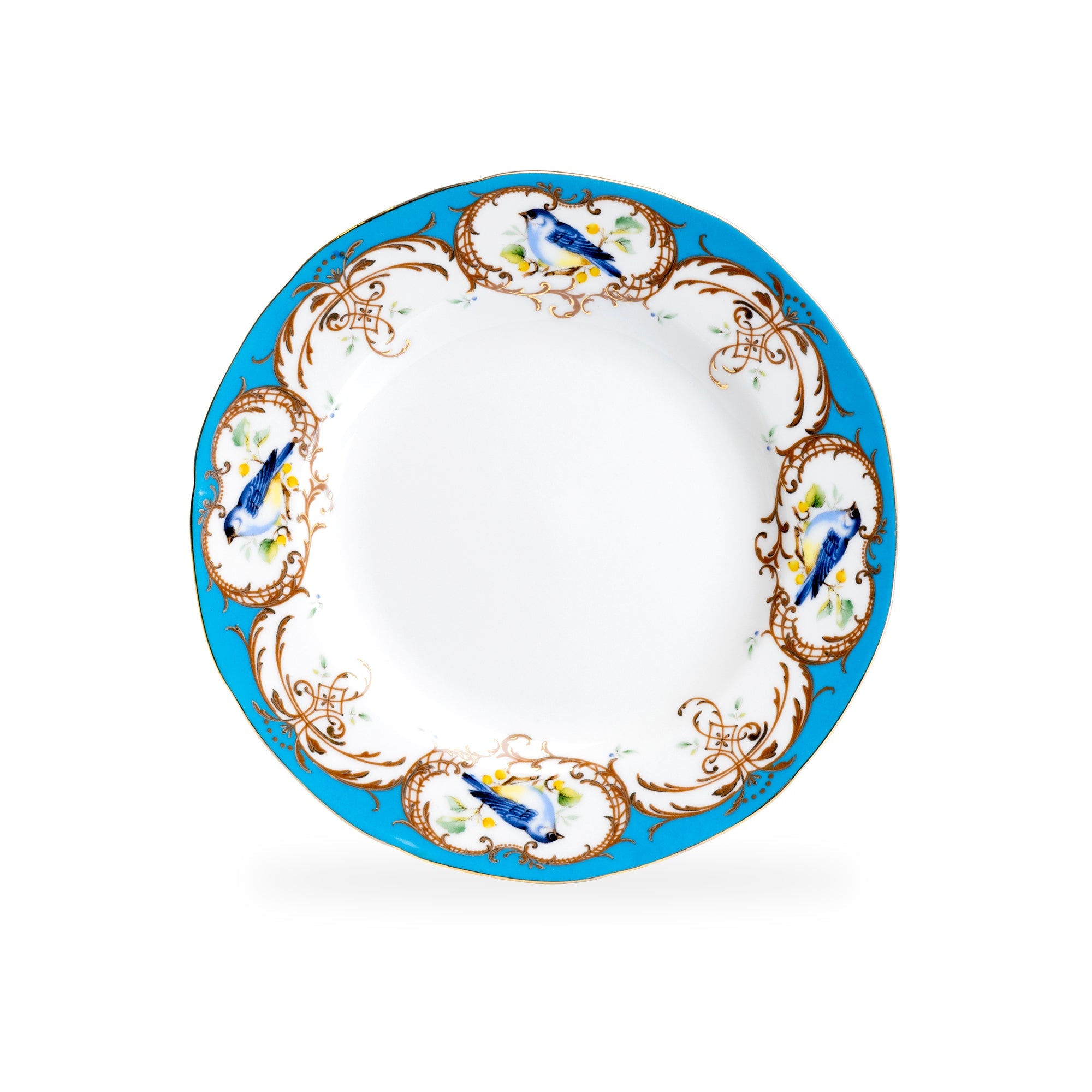 7.5" Finch Blue Fine Porcelain Dessert Plate