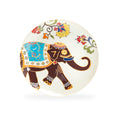 8.25" Floral Elephant Hand Crafted and Painted Dessert/Salad Plate
