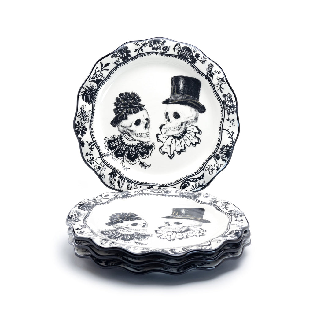Halloween Victorian Skulls Dessert/Dinner Plate