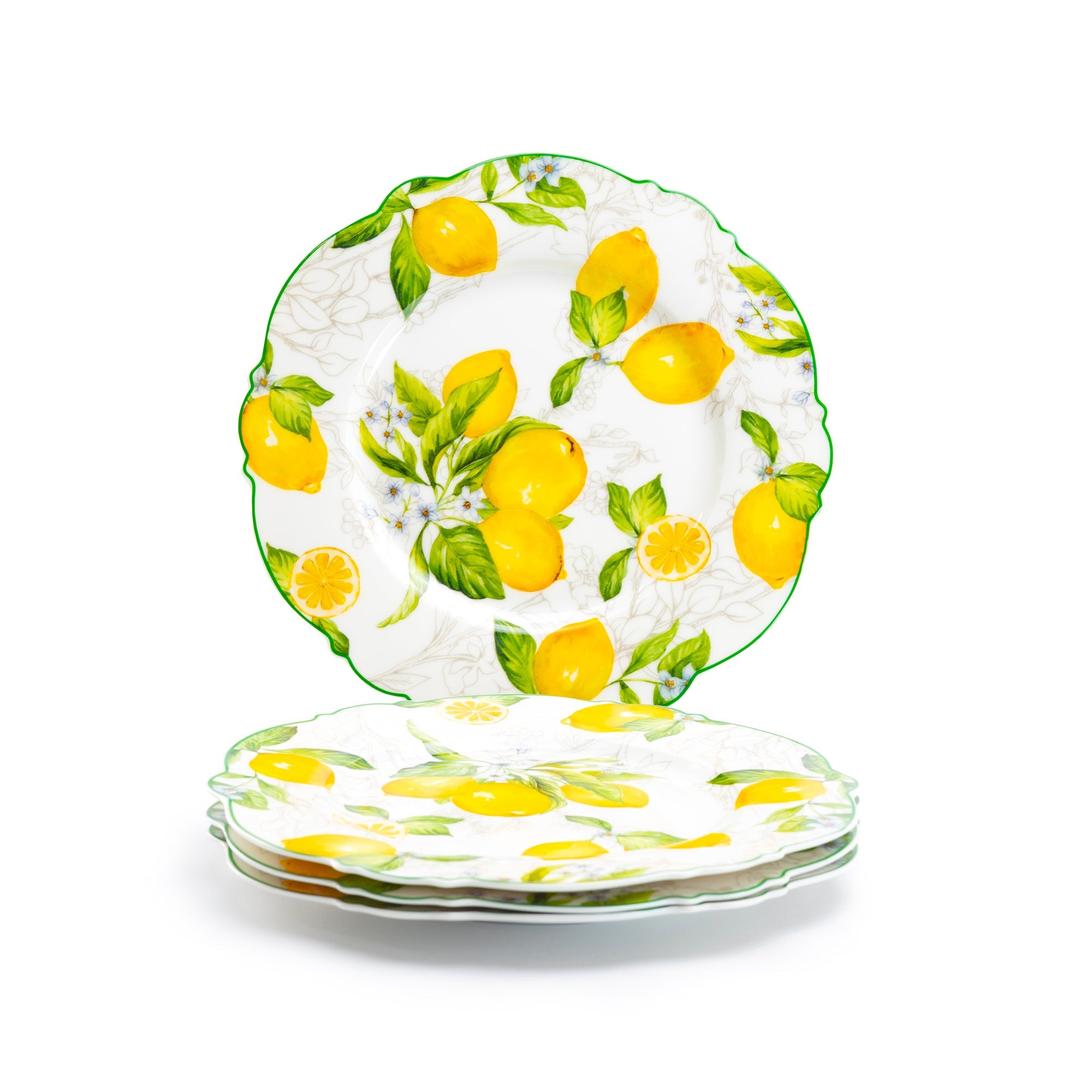 Lemon Garden Fine Porcelain Dessert/Dinner Plate