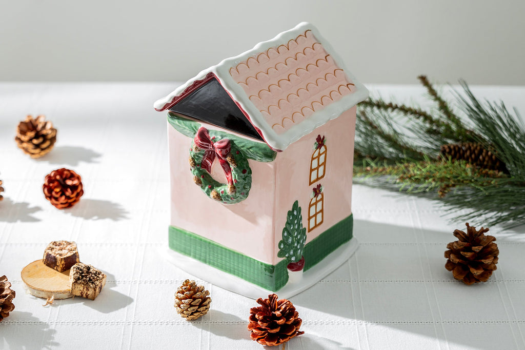 Holiday Bakery House Cookie Jar
