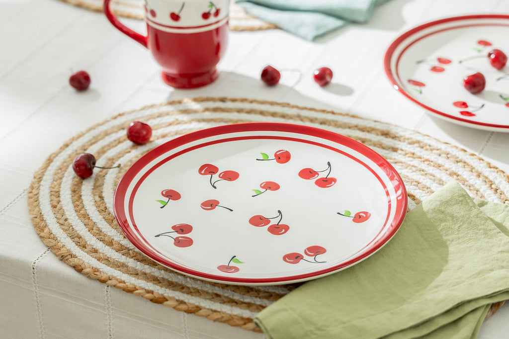 10.5" Red Cherry Plate