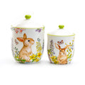 Spring Garden Bunny Canisters