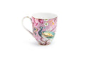 Peacock Lotus Garden Pink Fine Porcelain Mug