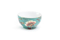 Peacock Lotus Garden Green Fine Porcelain Bowl