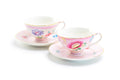 Pink Flower Garden Fine Porcelain Cup and Saucer Sets