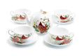 Cardinal Poinsettia Bone China Tea Set