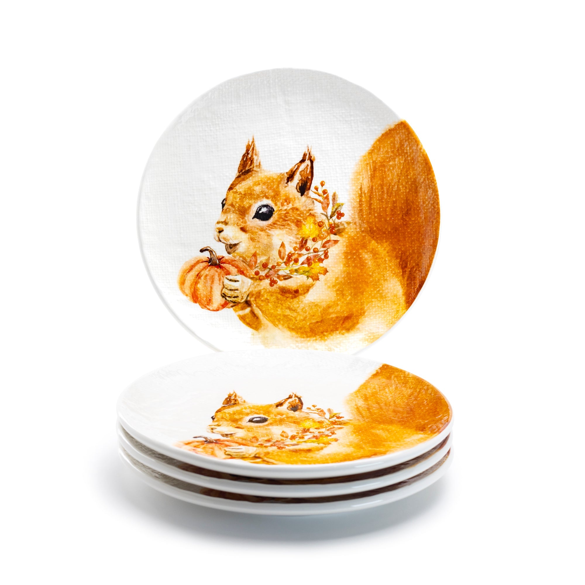 8.5" Happy Squirrel Salad/Dessert Plate
