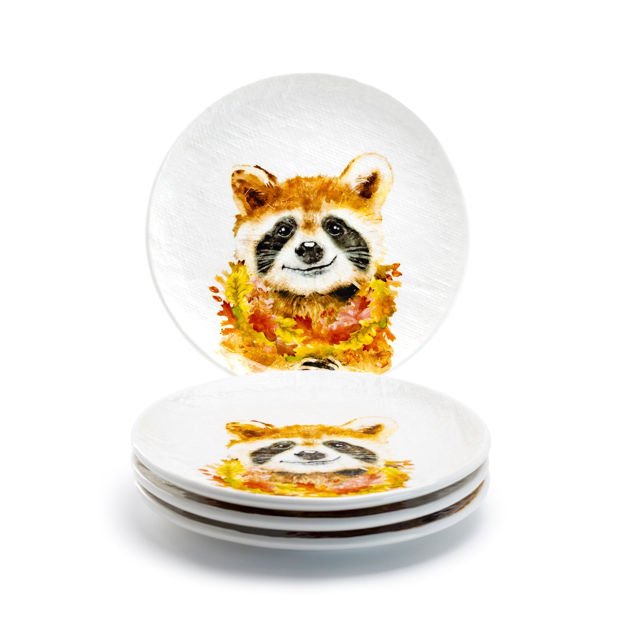 8.5" Happy Raccoon Salad/Dessert Plate
