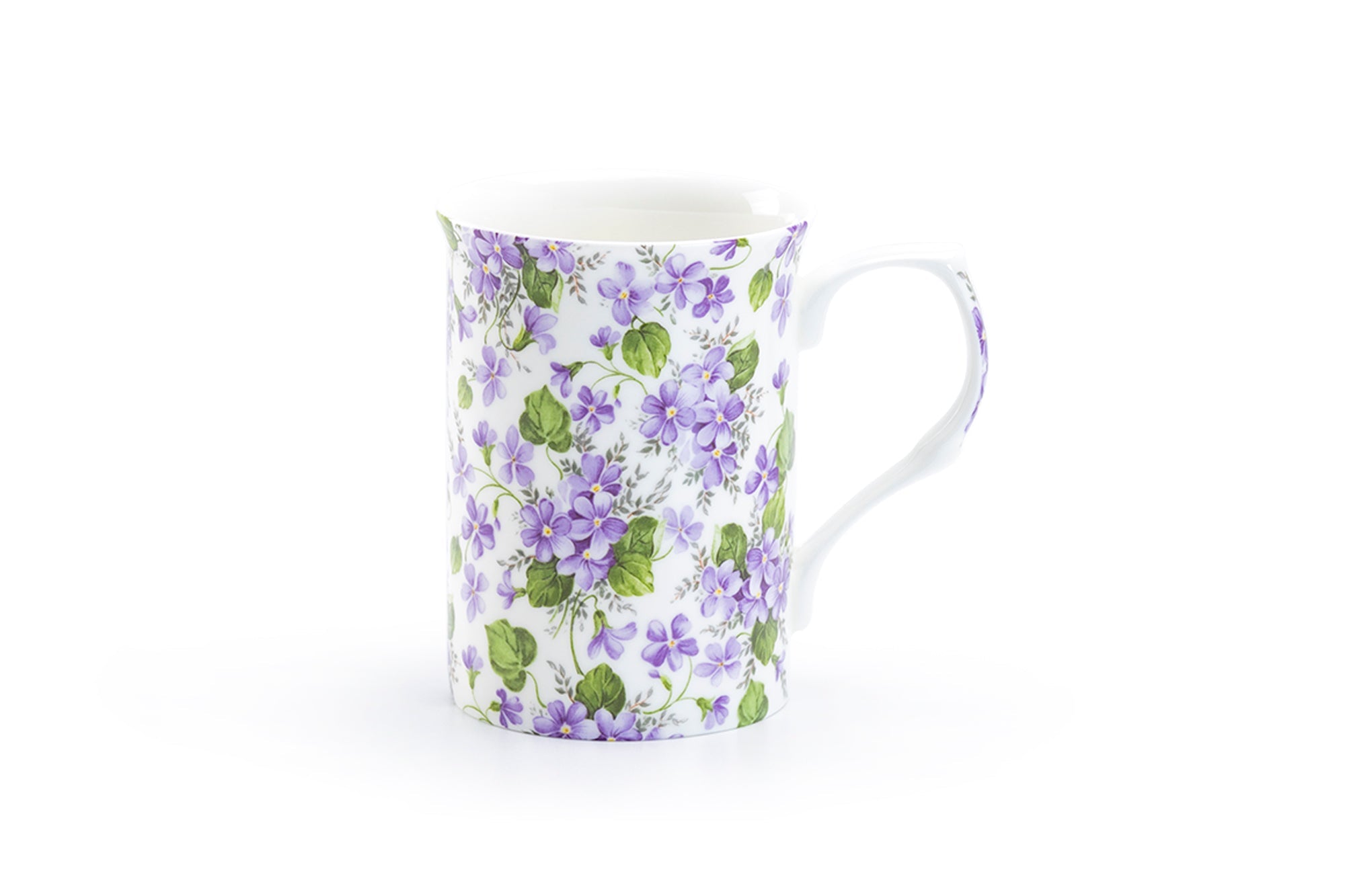 Violet Flower Bone China Mug