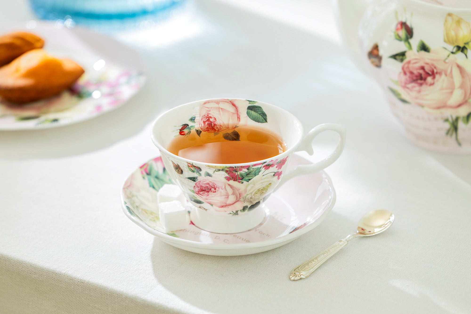 Silver Plated Demi Spoon with Classic Floral Handle Set of 6