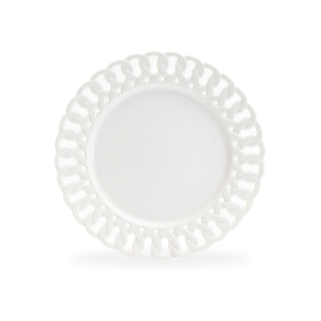 White Heirloom Fine Porcelain Dessert/Dinner Plate
