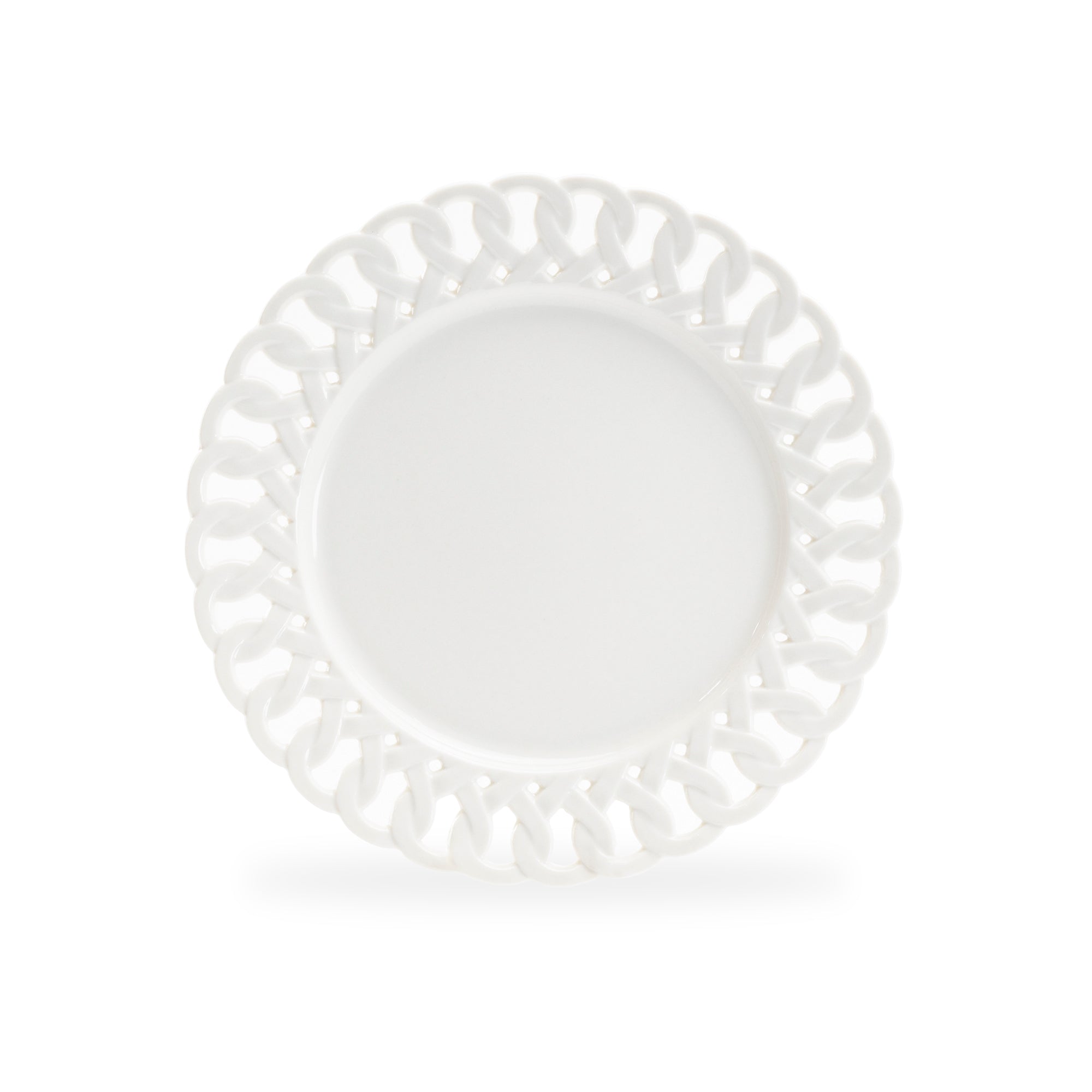 White Heirloom Fine Porcelain Dessert/Dinner Plate