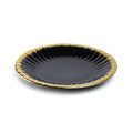 Black Gold Ripple Fine Porcelain Dinner Plate