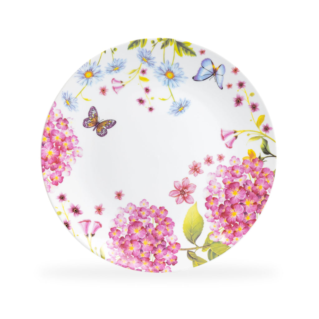 Hydrangea with Butterflies Fine Porcelain Dessert/Dinner Plate