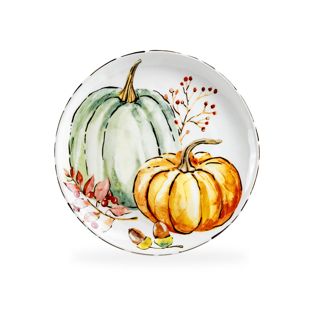 8.75" Fall Pumpkins Salad/Dessert Plate