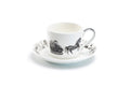 Winter Wonderland Santa Carriage Bone China Tea Cup and Saucer