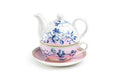 Blue Blossom Pink Fine Porcelain Tea For One Set