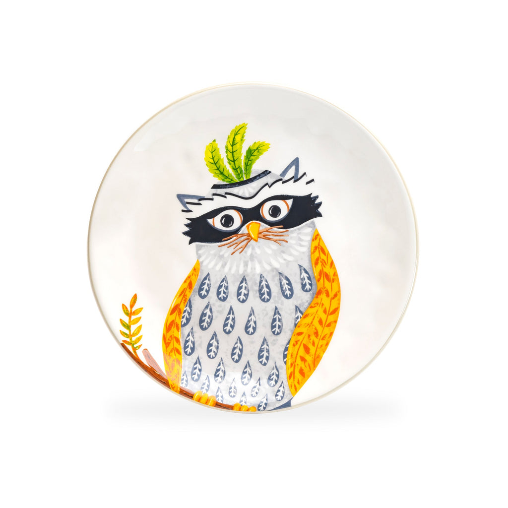 8.5" Assorted Owls Salad / Dessert Plate Set of 4