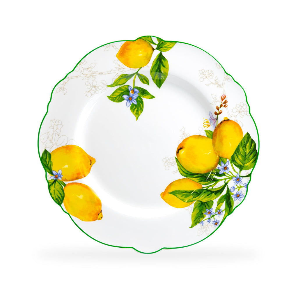 Lemon Garden Fine Porcelain Dessert/Dinner Plate