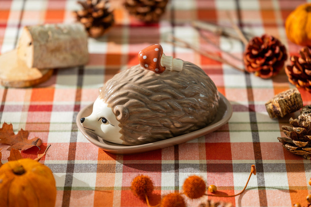 Brown Hedgehog Butter Dish