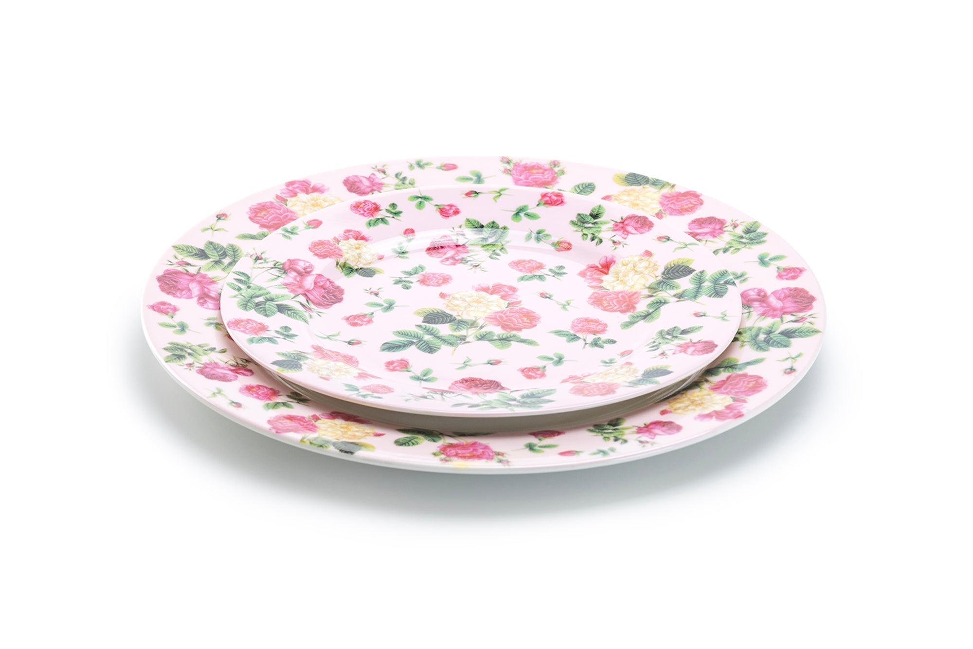Pink Cottage Rose Chintz Fine Porcelain Dessert/Dinner Plate