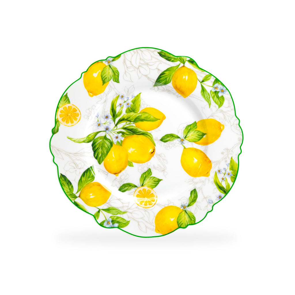 Lemon Garden Fine Porcelain Dessert/Dinner Plate