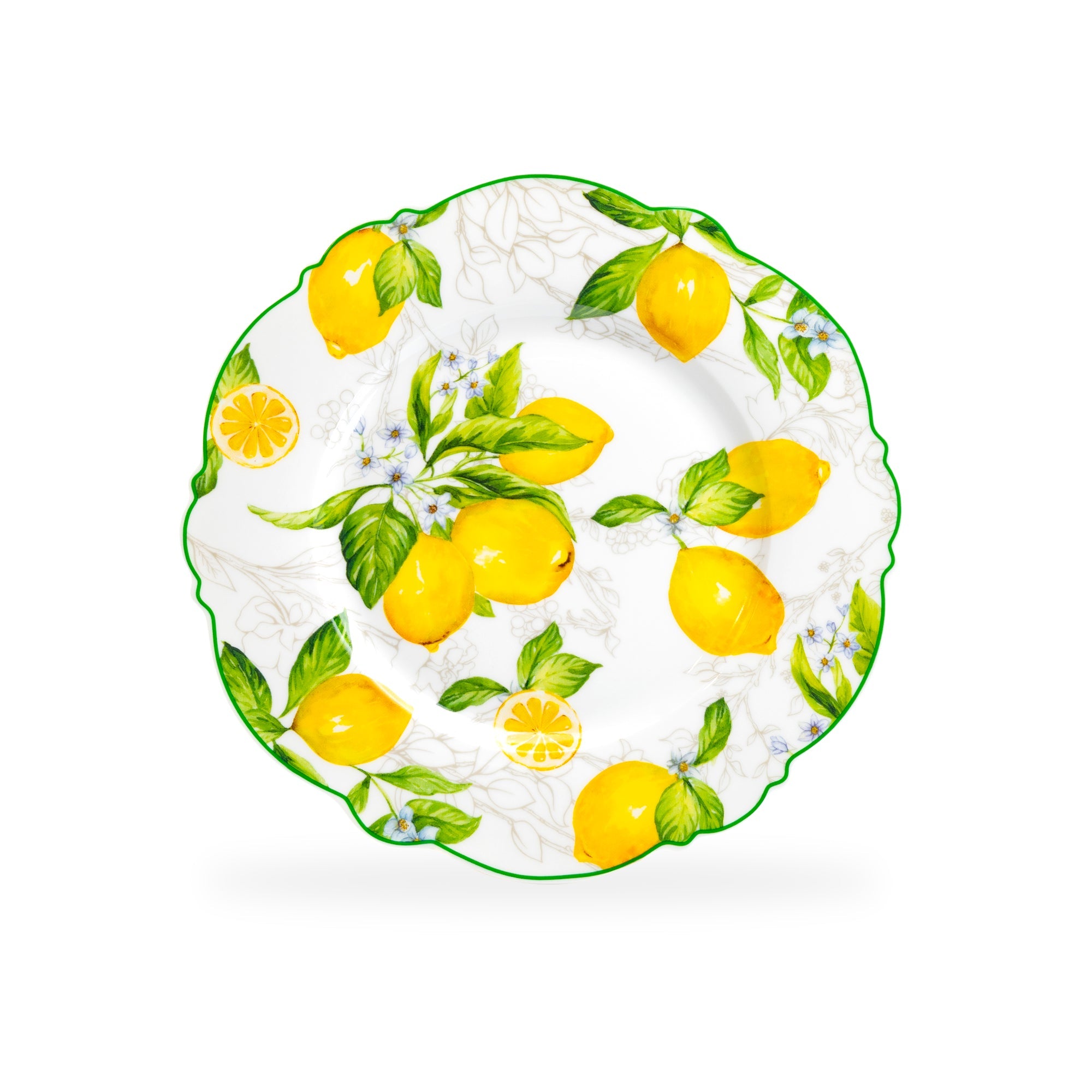 Lemon Garden Fine Porcelain Dessert/Dinner Plate